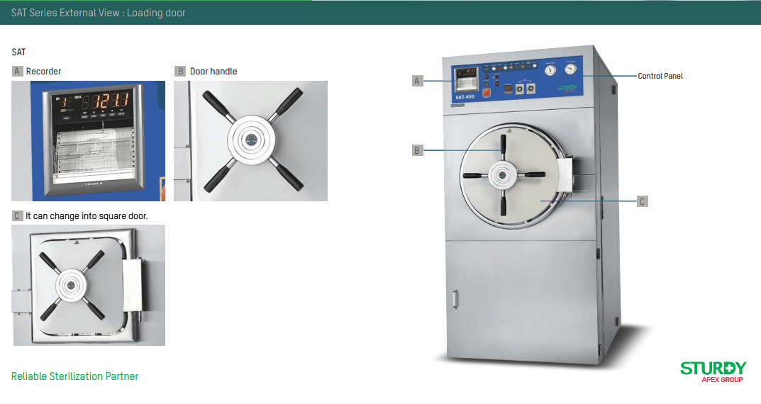 Nồi hấp tiệt trùng buồng tròn Sturdy SAT-400