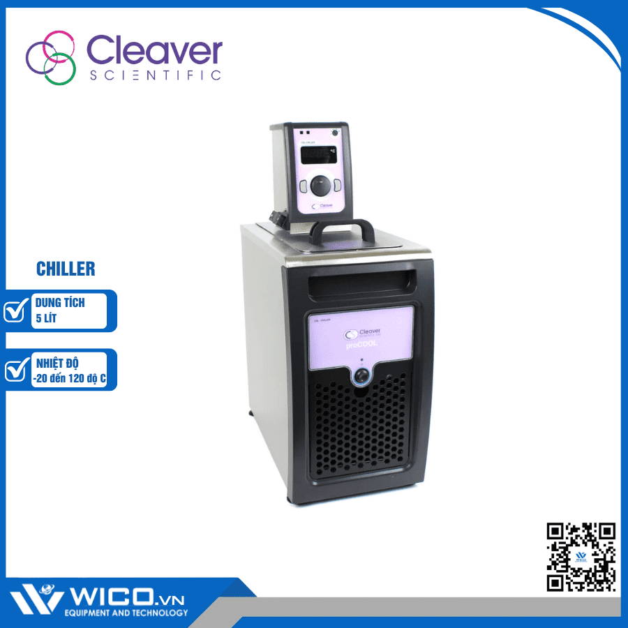 Bể điều nhiệt lạnh tuần hoàn -20 độ Cleaver Scientific CHILLER (5 lít)