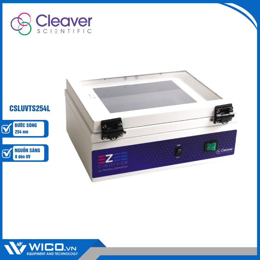 Bàn soi gel 1 bước sóng Cleaver Scientific CSLUVTS254L (8 đèn UV)