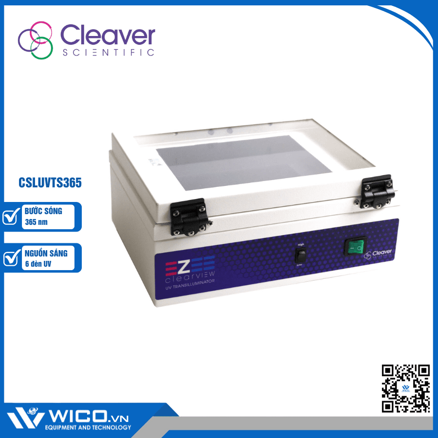 Bàn soi gel 1 bước sóng Cleaver Scientific CSLUVTS365 (6 đèn UV)