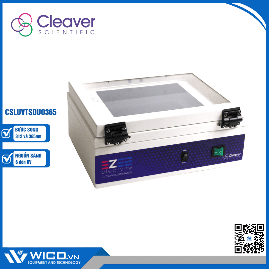 Bàn soi gel 2 bước sóng Cleaver Scientific CSLUVTSDUO365 (6 đèn UV)
