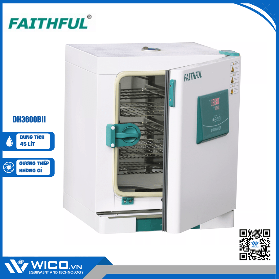 Tủ ấm vi sinh inox Faithful DH3600BII