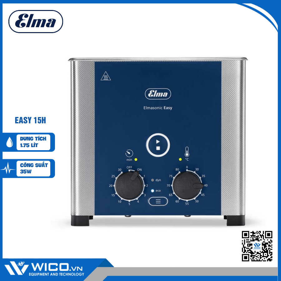 Bể rửa siêu âm có gia nhiệt Elma S15H
