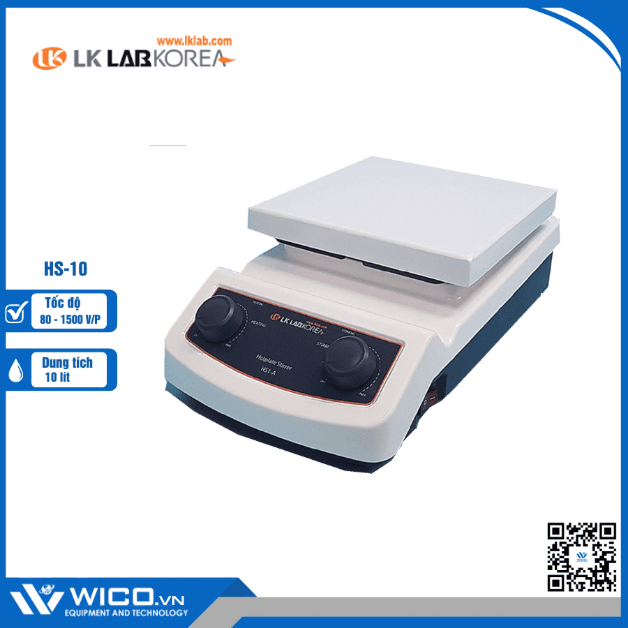 Máy khuấy từ gia nhiệt 10 Lít (nước) LK Lab Korea HS-10