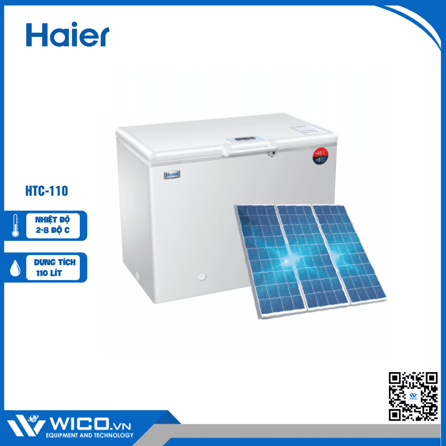 Tủ Bảo Quản Vacxin Năng Lượng Mặt Trời 2-8 Độ HTC-110 | 110 Lít