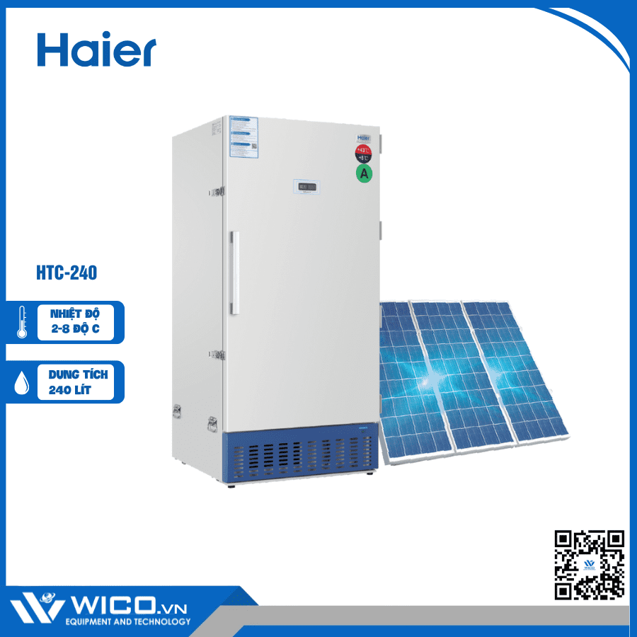 Tủ Bảo Quản Vacxin Năng Lượng Mặt Trời 2-8 Độ HTC-240 | 240 Lít