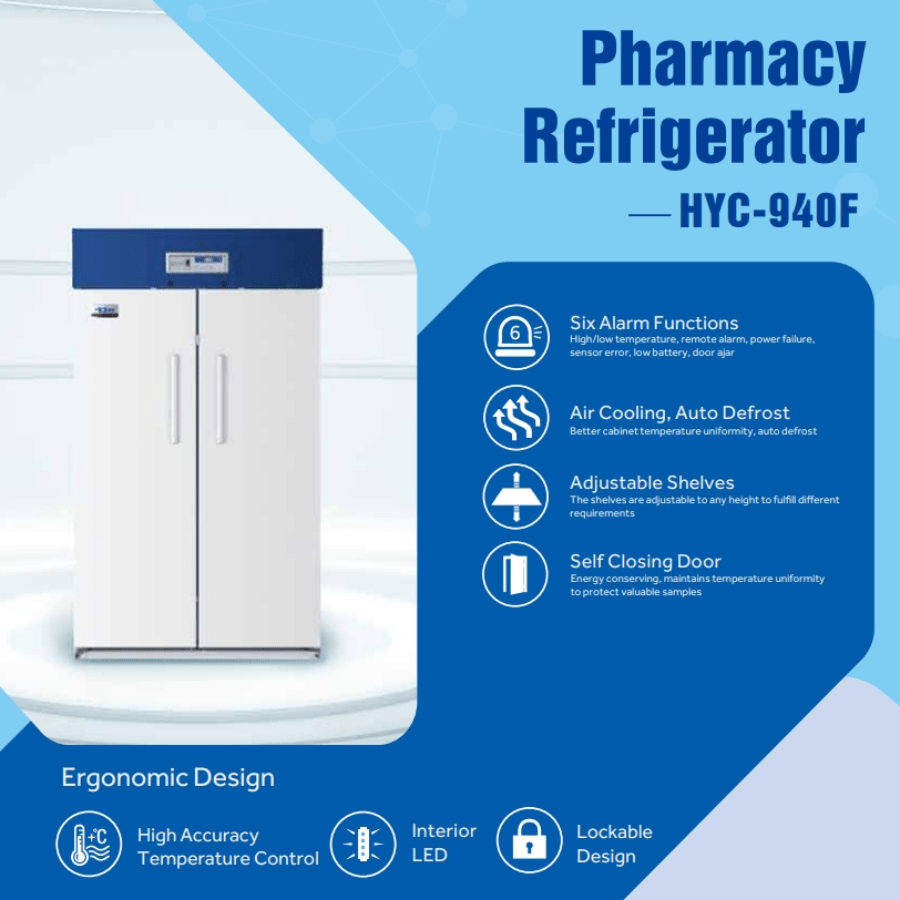 Tủ Bảo Quản Dược Phẩm-Vacxin 2 - 8 Độ HYC-940F 