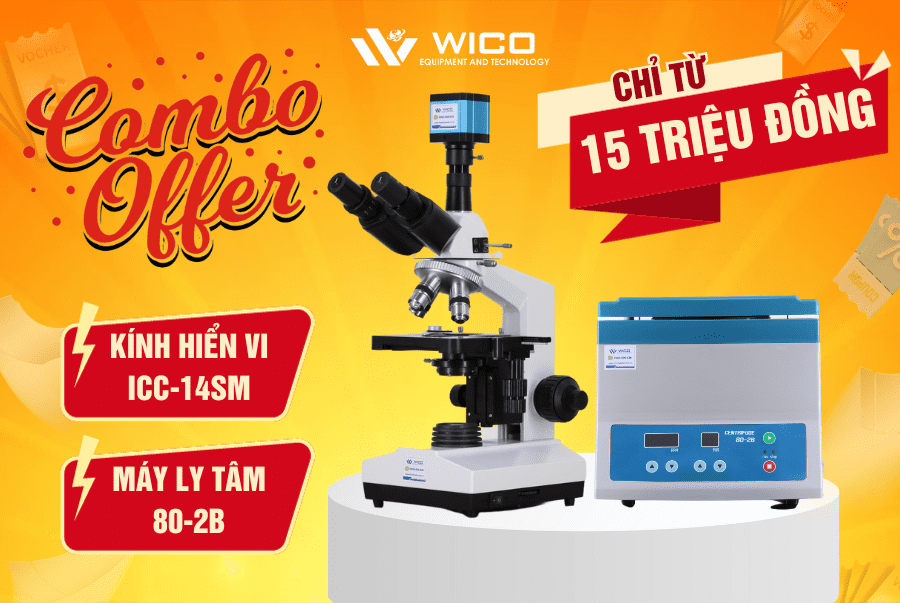Combo Kính Hiển Vi Sinh Học ICC-14SM Và Máy Ly Tâm 80-2B | Hơn 12 Triệu