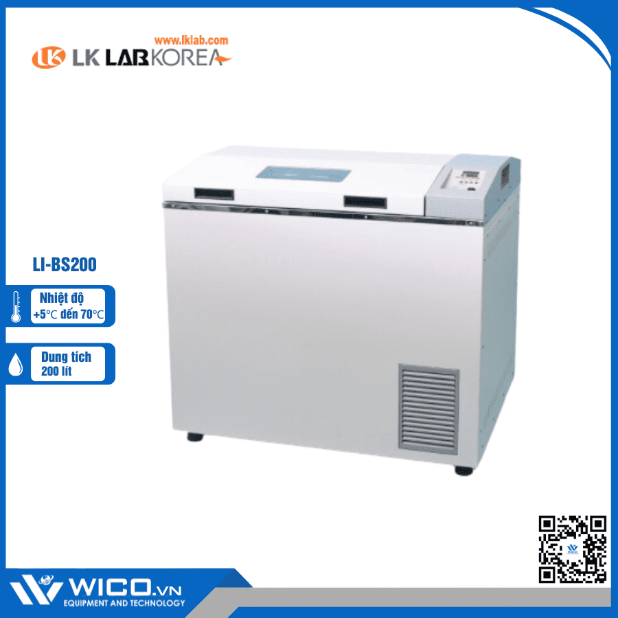 Tủ ấm lắc 200 lít LK Lab Korea LI-BS200
