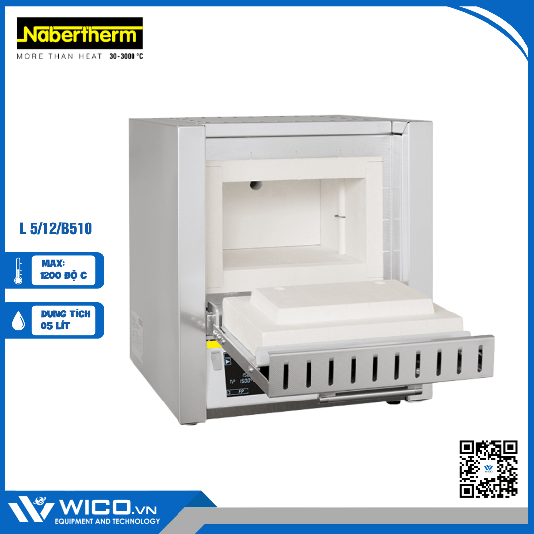 Lò Nung Chuyên Dụng 1200 Độ C Nabertherm L 5/12/B510 