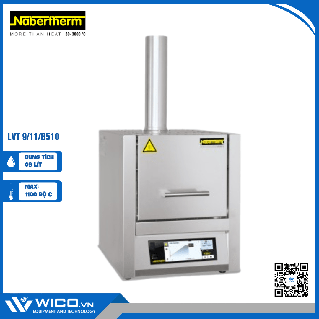 Lò Nung Đốt Tro 1100 Độ Nabertherm 9 Lít LVT 9/11/B510