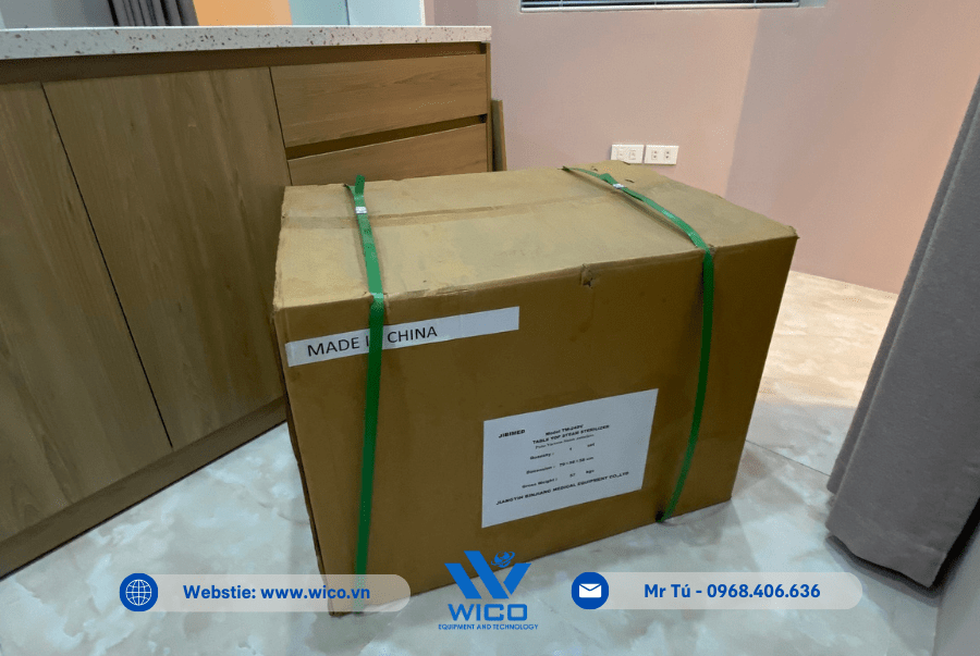 Nồi hấp tiệt trùng TM-20DV nguyên đai, nguyên kiện được giao thành công tới một cơ sở y tế tại Hải Phòng