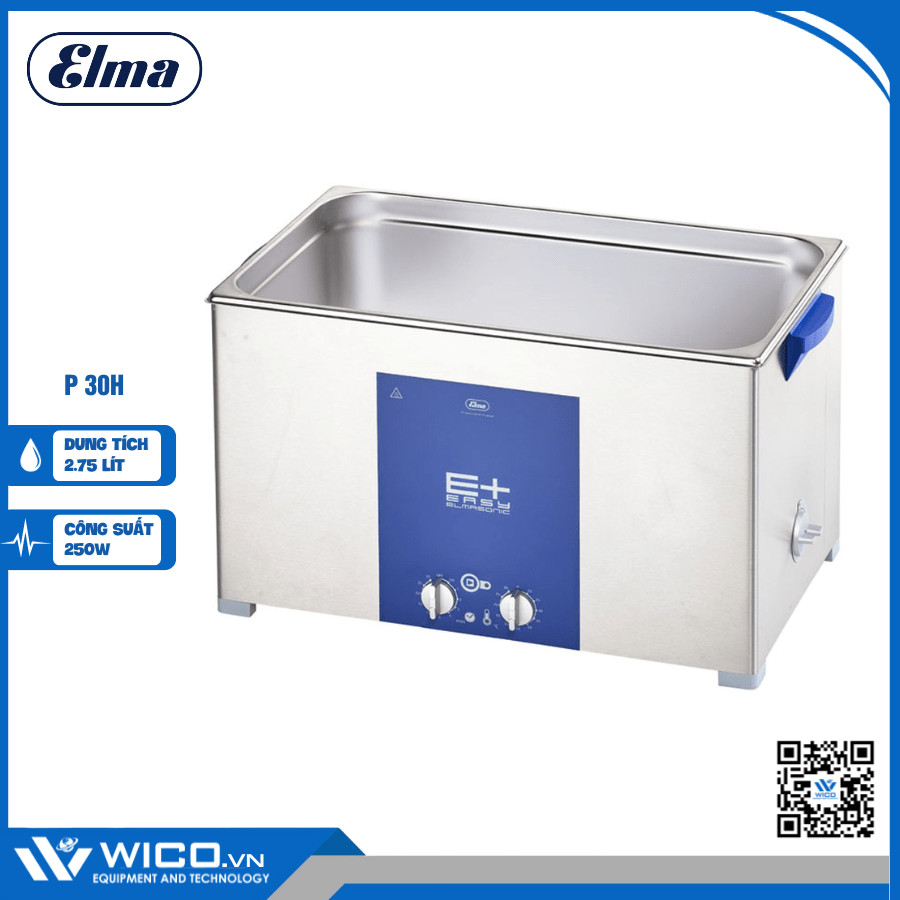 Bể rửa siêu âm 2 tần số Elma p30h