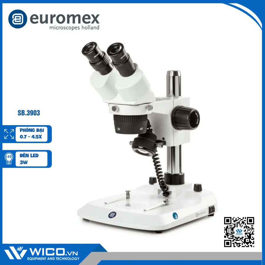 Kính hiển vi soi nổi 3 mắt Euromex SB.3903