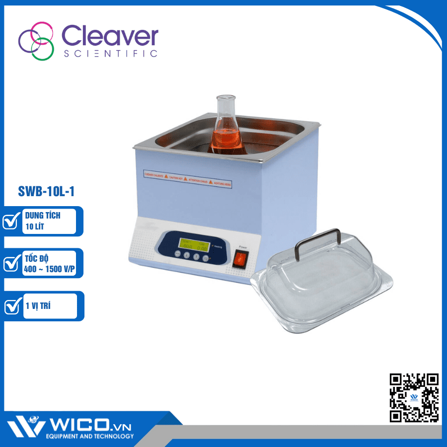 Bể điều nhiệt có khuấy từ 1 vị trí Cleaver Scientific SWB-10L-1 (10 lít)