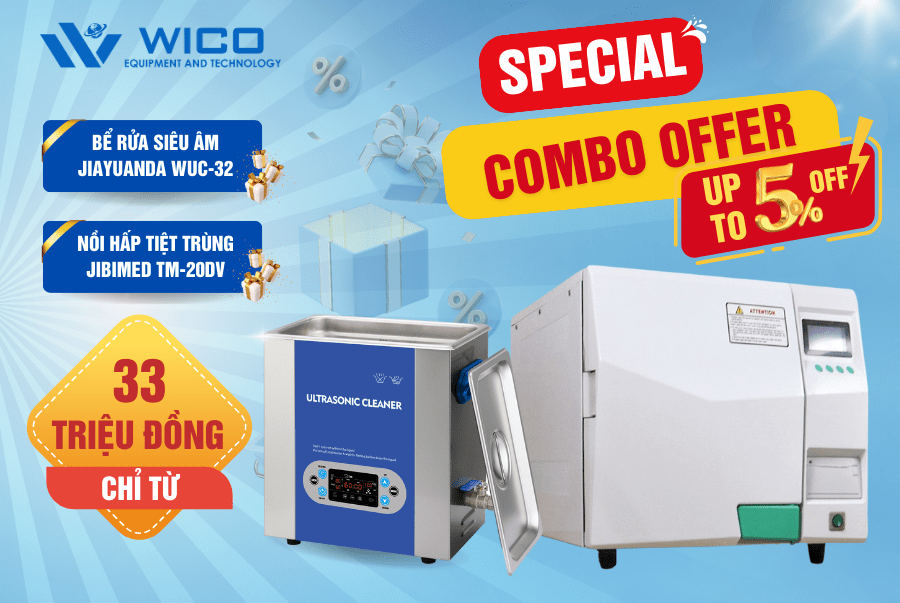 Combo Nồi Hấp TM-20DV Và Bể Rửa Siêu Âm WUC-32 | Khoảng 33 Triệu