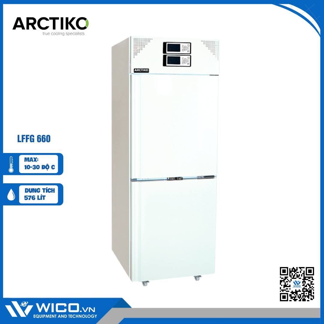 Tủ bảo quản 2 dải nhiệt độ Arctiko LFFG 660
