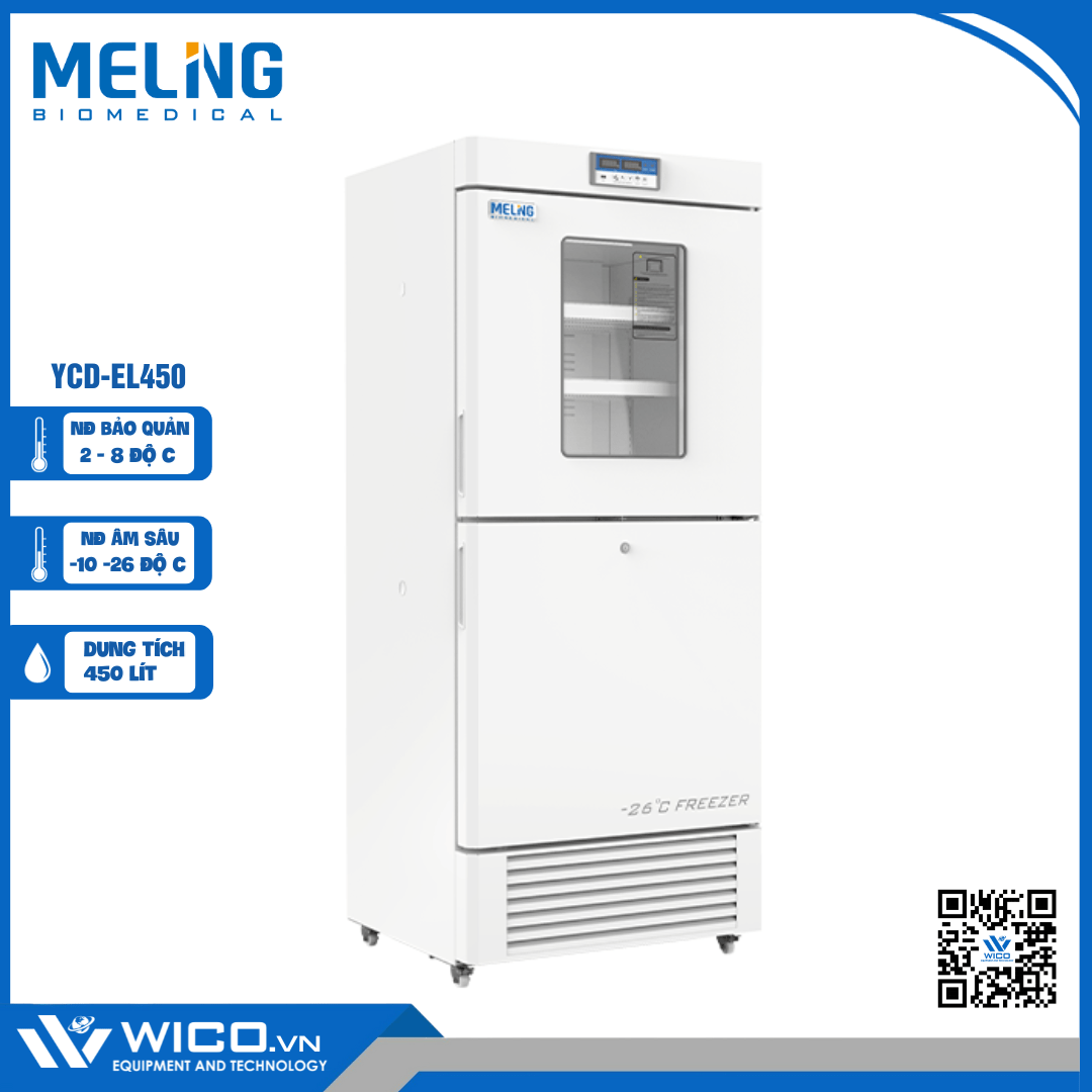 Tủ lạnh 2 buồng âm sâu Meiling YCD-EL450