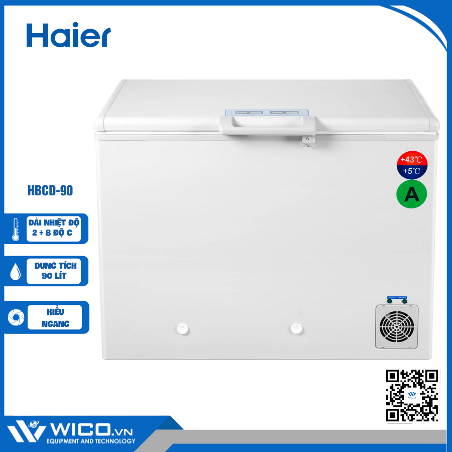 Tủ Trữ Vacxin Hai Dải Nhiệt Độ HBCD-90