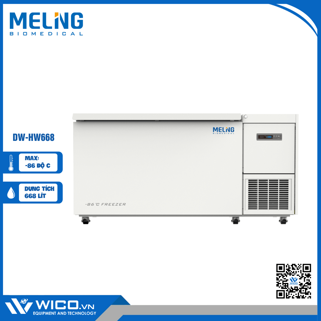 Tủ lạnh âm 86 độ Meiling DW-HW668