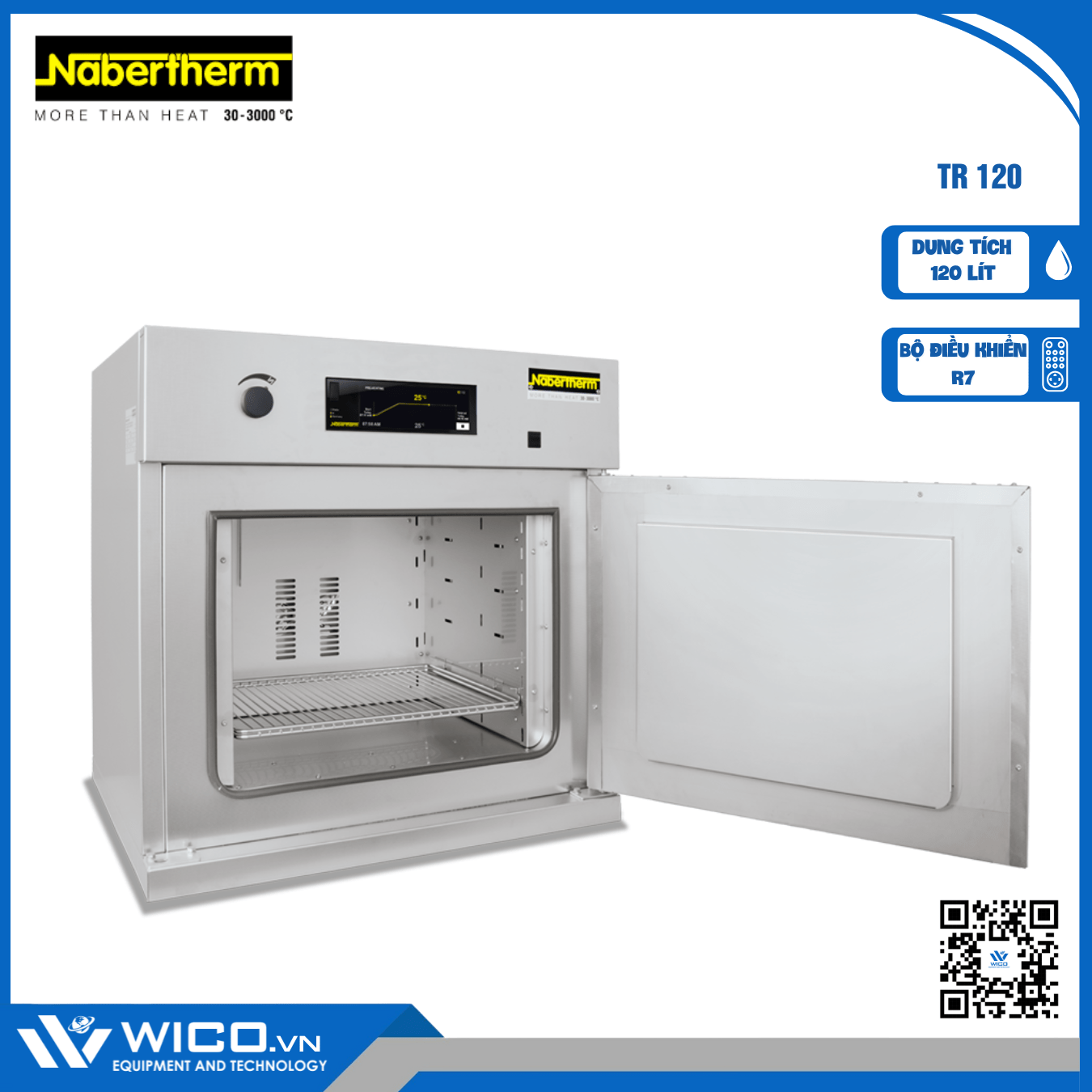 Tủ Sấy Để Bàn 300 Độ Nabertherm 120 Lít TR 120/R7