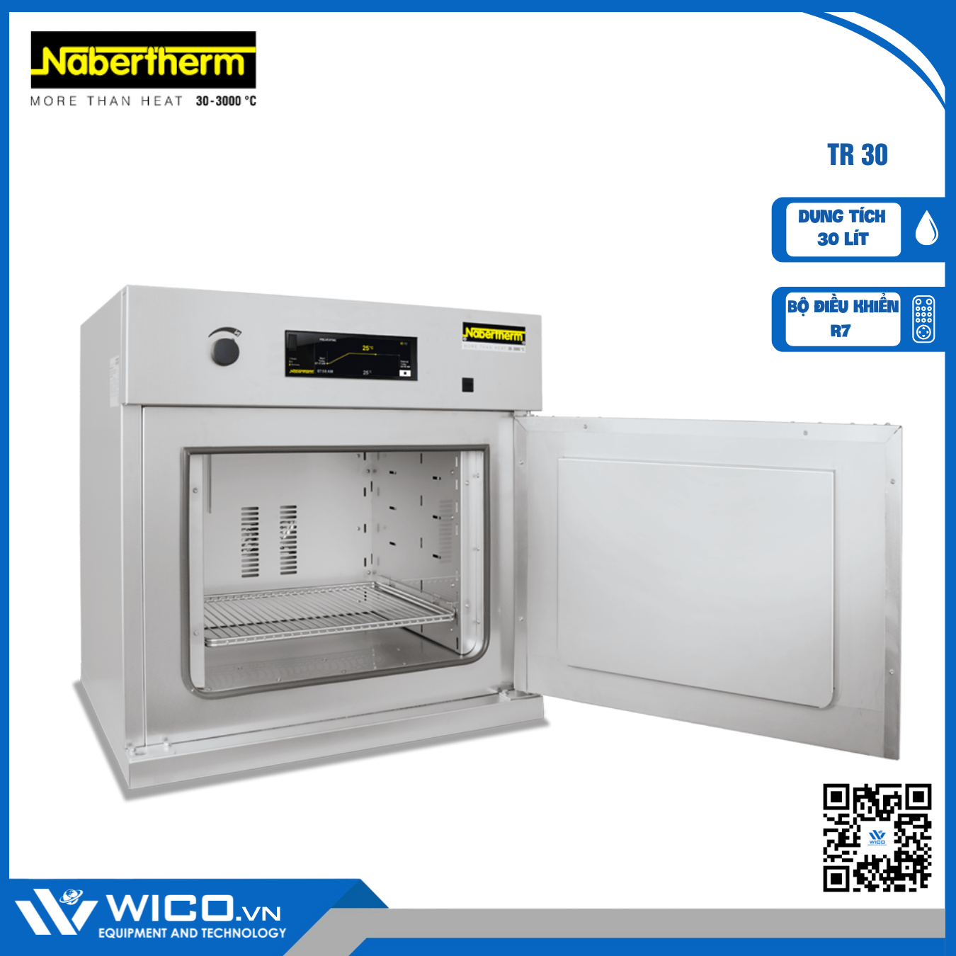 Tủ Sấy Để Bàn 300 Độ Nabertherm 30 Lít TR 30/R7