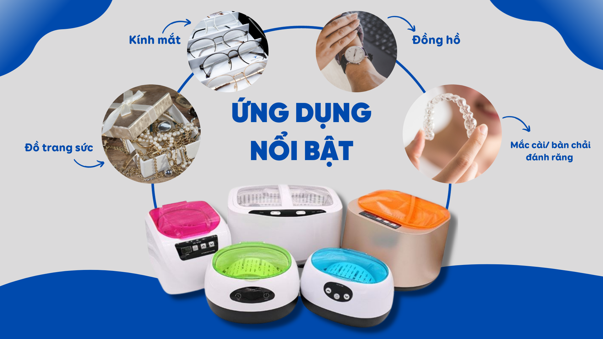 Ứng Dụng Bể Rửa Siêu Âm Mini Jiayuanda UC Series