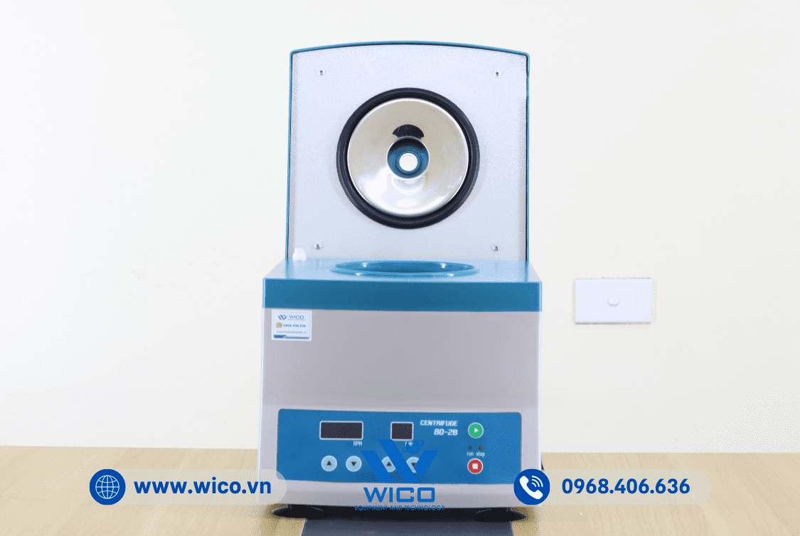 Máy Ly Tâm Trung Quốc 12 Ống Jiaxi 80-2B Mở Nắp