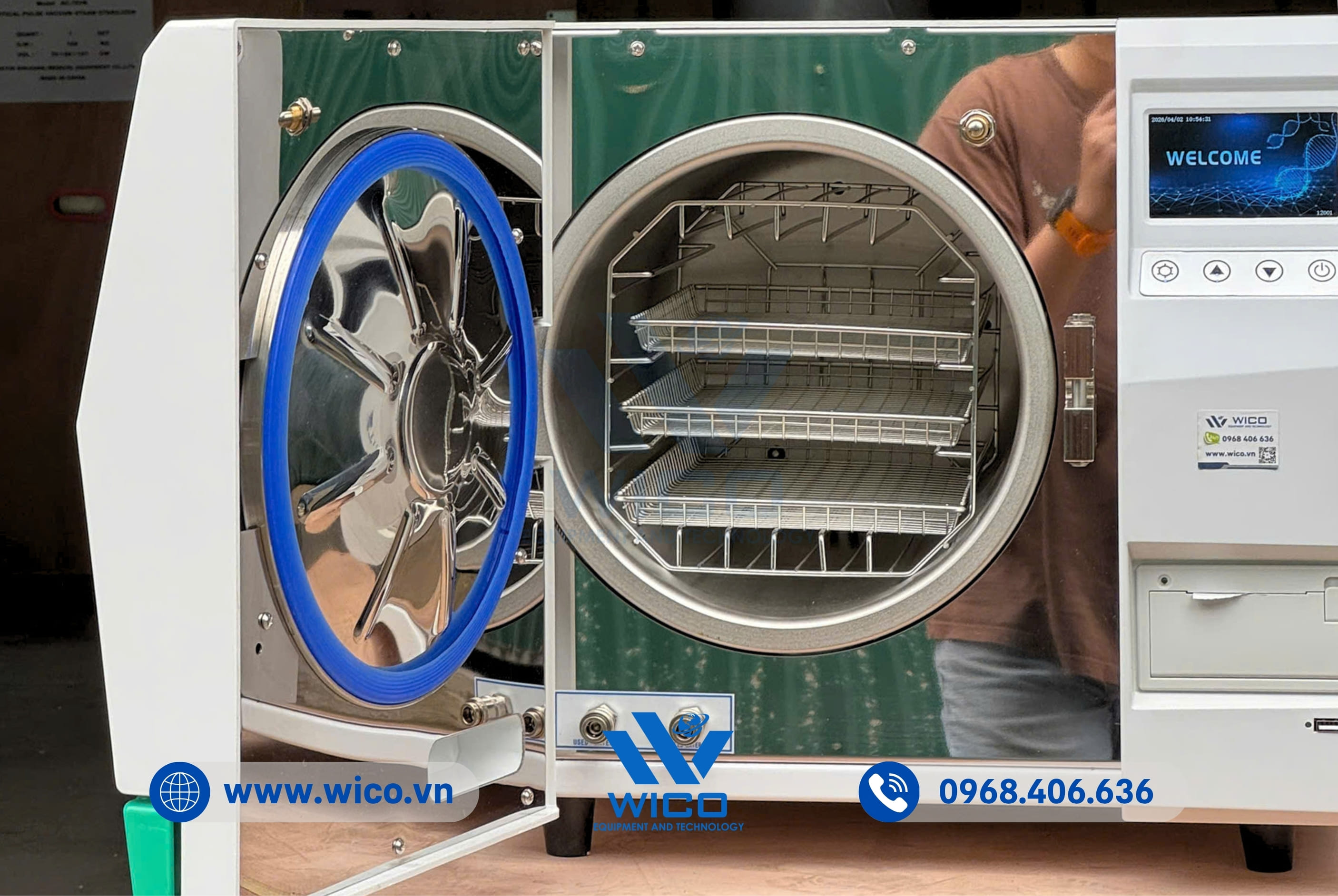 Nồi Hấp Sấy Chân Không Jibimed AC-24DV | 24 Lít (Màn hình màu LCD)