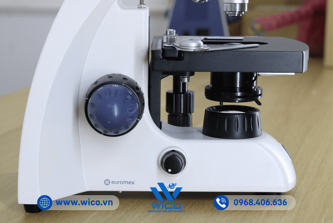 Núm chỉnh tinh Kính hiển vi sinh học 1 mắt Euromex BB.4240