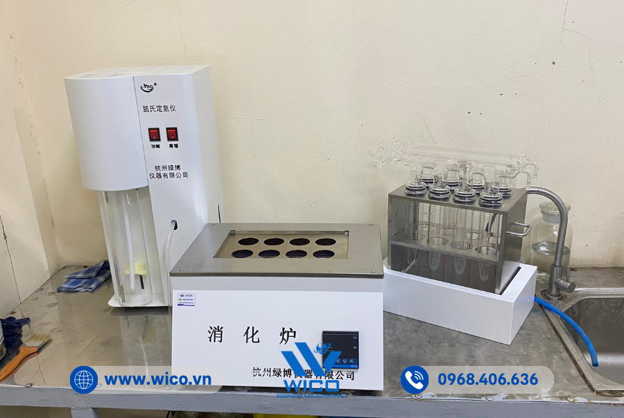 Máy chưng chất đạm KND-08 được bàn giao tại phòng thí nghiệm ở Nghệ An