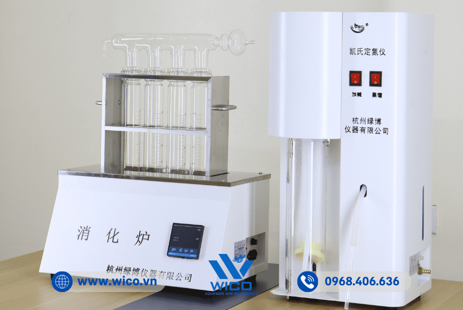 Máy chưng cất đạm kèm bộ phá mẫu KDN-04