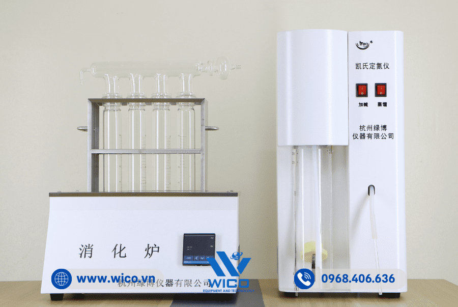 Máy chưng cất đạm kèm bộ phá mẫu KDN-04