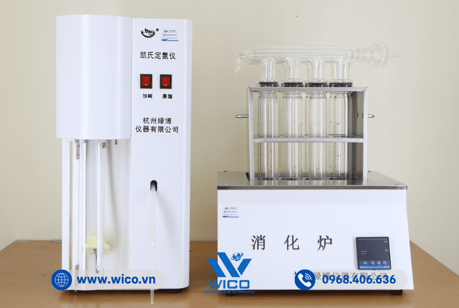 Máy cất đạm tự động Kjeldahl kèm bộ phá mẫu KDN-08