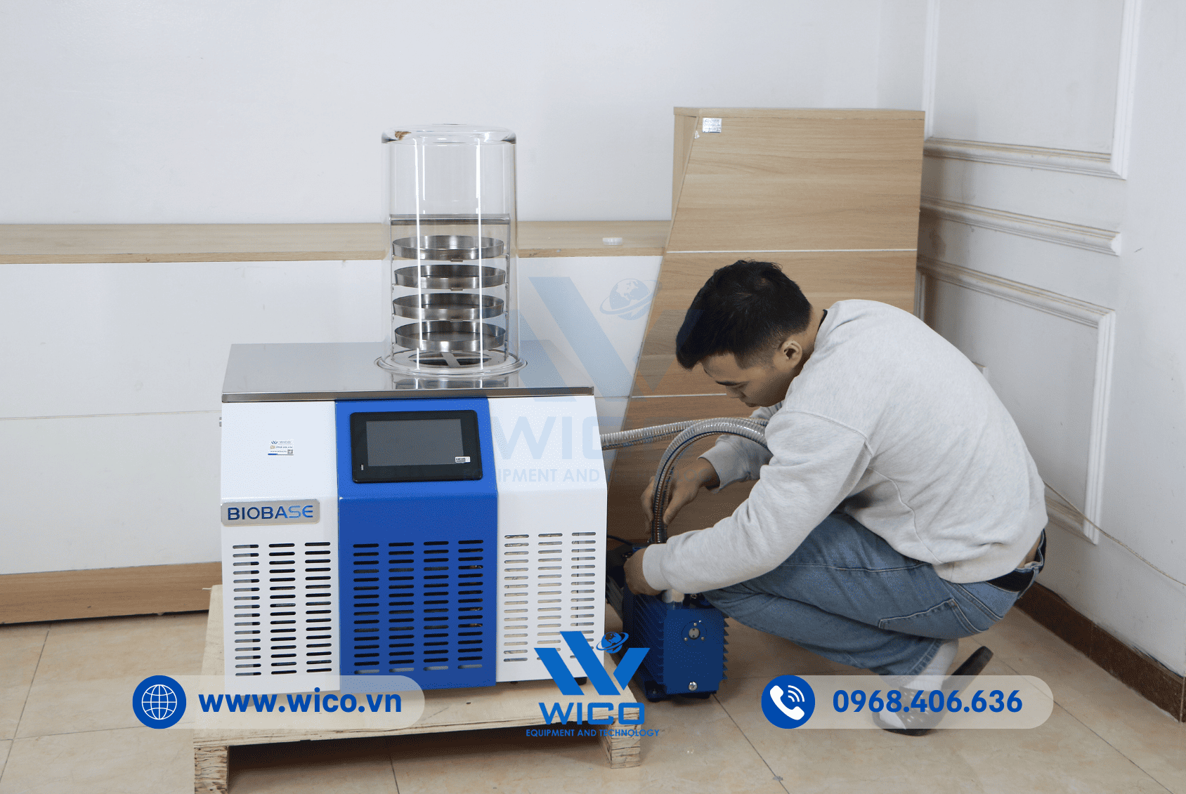 Kỹ thuật Wico lắp Máy đông khô Biobase BK-FD10S