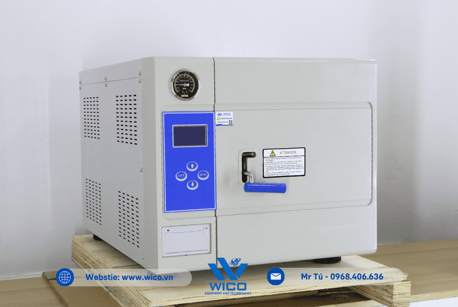 Góc trái Nồi hấp tiệt trùng Jibimed TM-35DV
