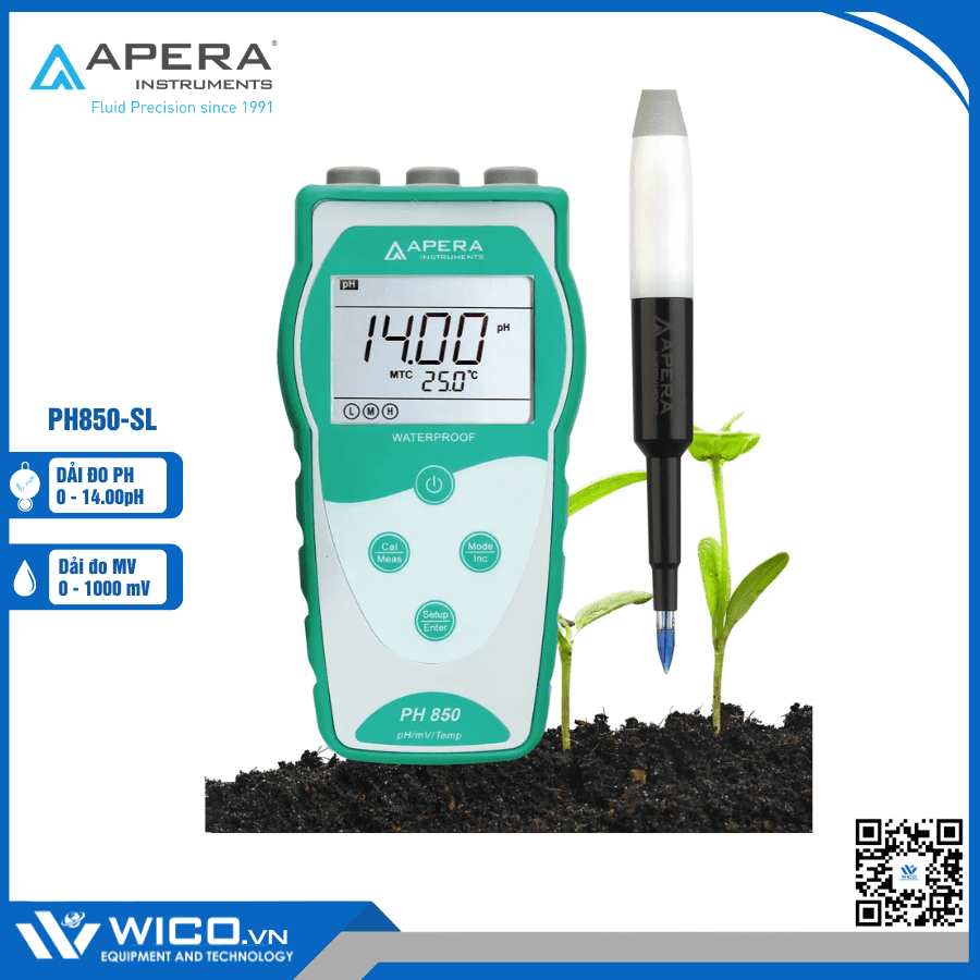 Máy đo pH/mV/nhiệt độ trong đất PH850-SL Apera - Mỹ