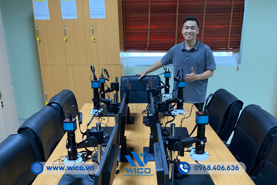 Kỹ thuật Wico bàn giao 10 bộ kính hiển vi điện tử ICO-14MP