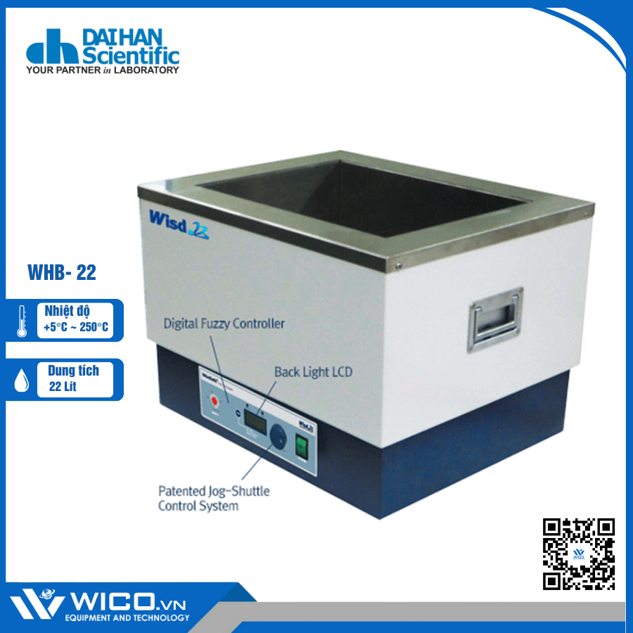 Bể Điều Nhiệt Cách Dầu Daihan Hàn Quốc WHB-22 | 22 Lít