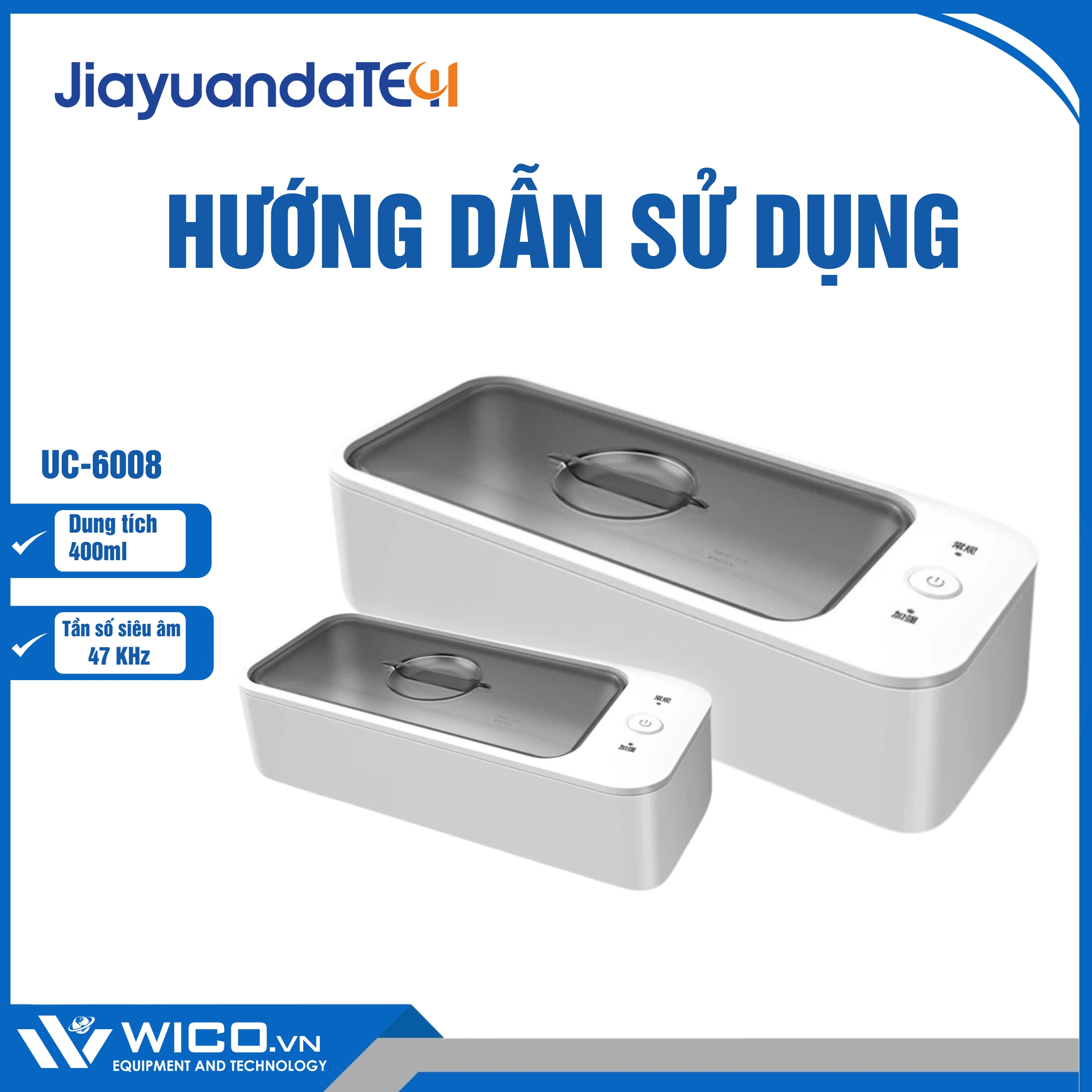 Hướng dẫn sử dụng Bể rửa siêu âm mini UC-6008