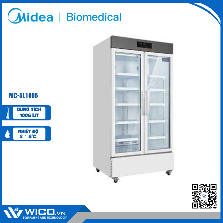 Tủ Bảo Quản 2-8 Độ C Midea MC-5L1006