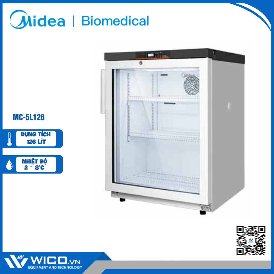 Tủ Bảo Quản 2-8 Độ C Midea MC-5L126