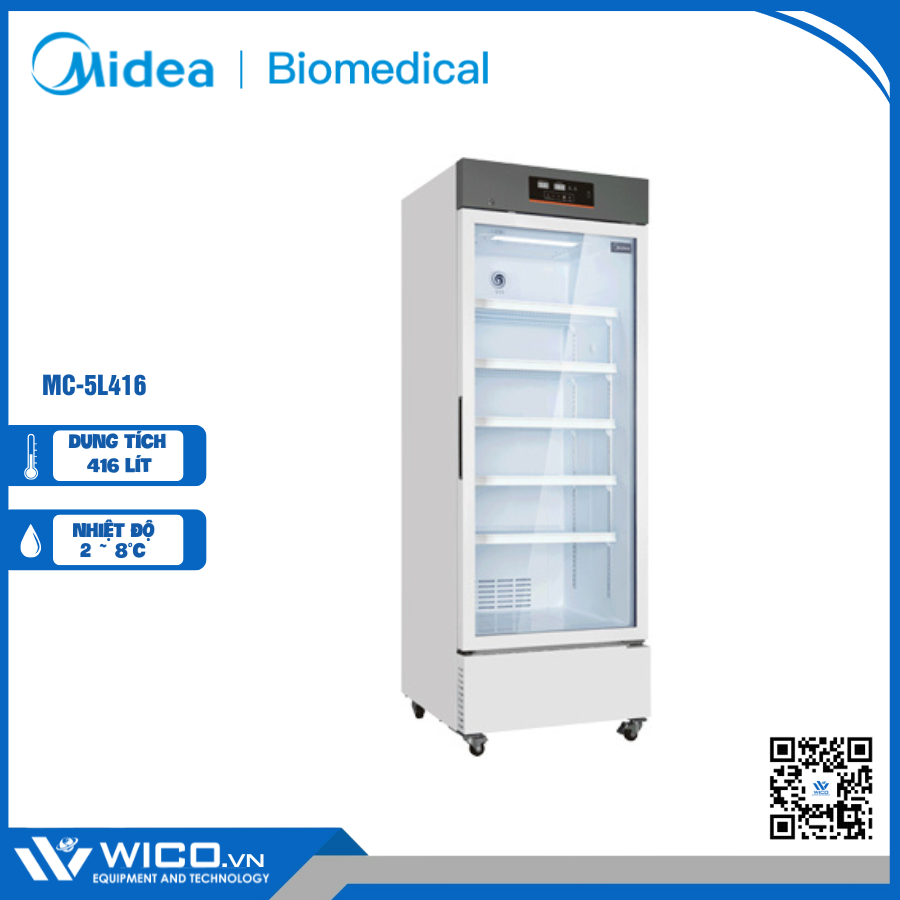 Tủ Bảo Quản 2-8 Độ C Midea MC-5L416