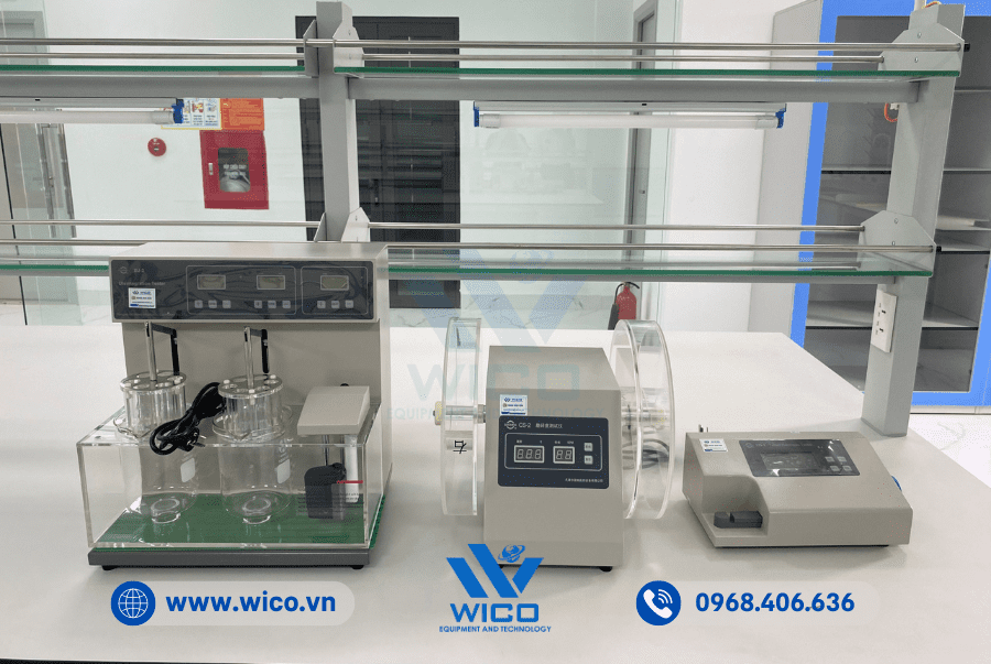 Bàn giao Combo Máy Đo Độ Cứng YD-1, máy đo độ mài mòn CS-2, BJ-2  tới một phòng thí nghiệm ở Điện Biên