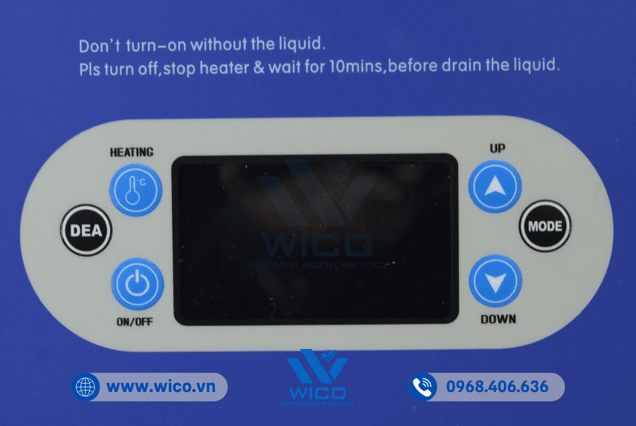 Bể rửa siêu âm WUC-300 được thiết kế màn hình LCD giúp người dùng dễ dàng sử dụng