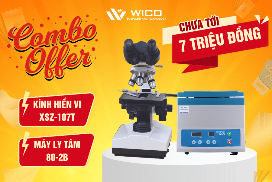 Combo Kính Hiển Vi Sinh Học XSZ-107T Và Máy Ly Tâm 80-2B | Chưa Tới 7 Triệu