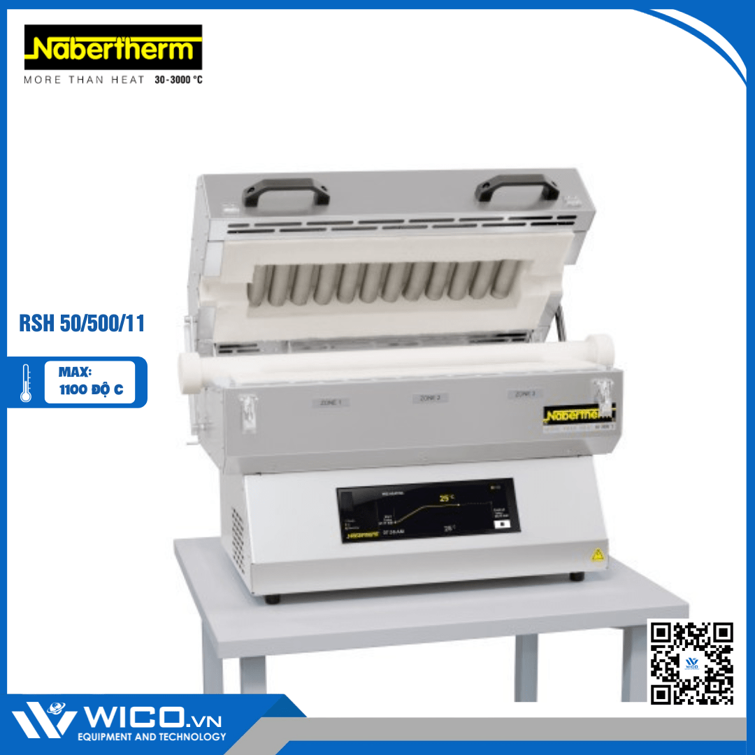Lò Nung Ống Ngang 1100 Độ Nabertherm RSH 50/500/11/B510 