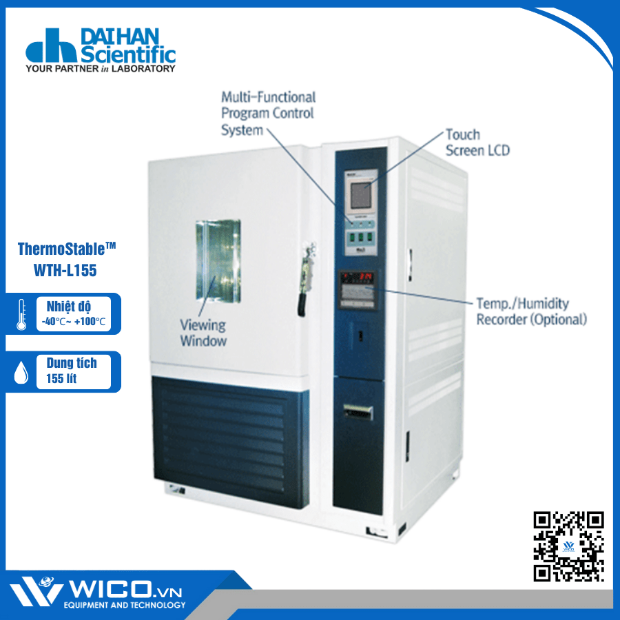 Tủ Vi Khí Hậu Âm 40 độ Daihan Hàn Quốc WTH-L155