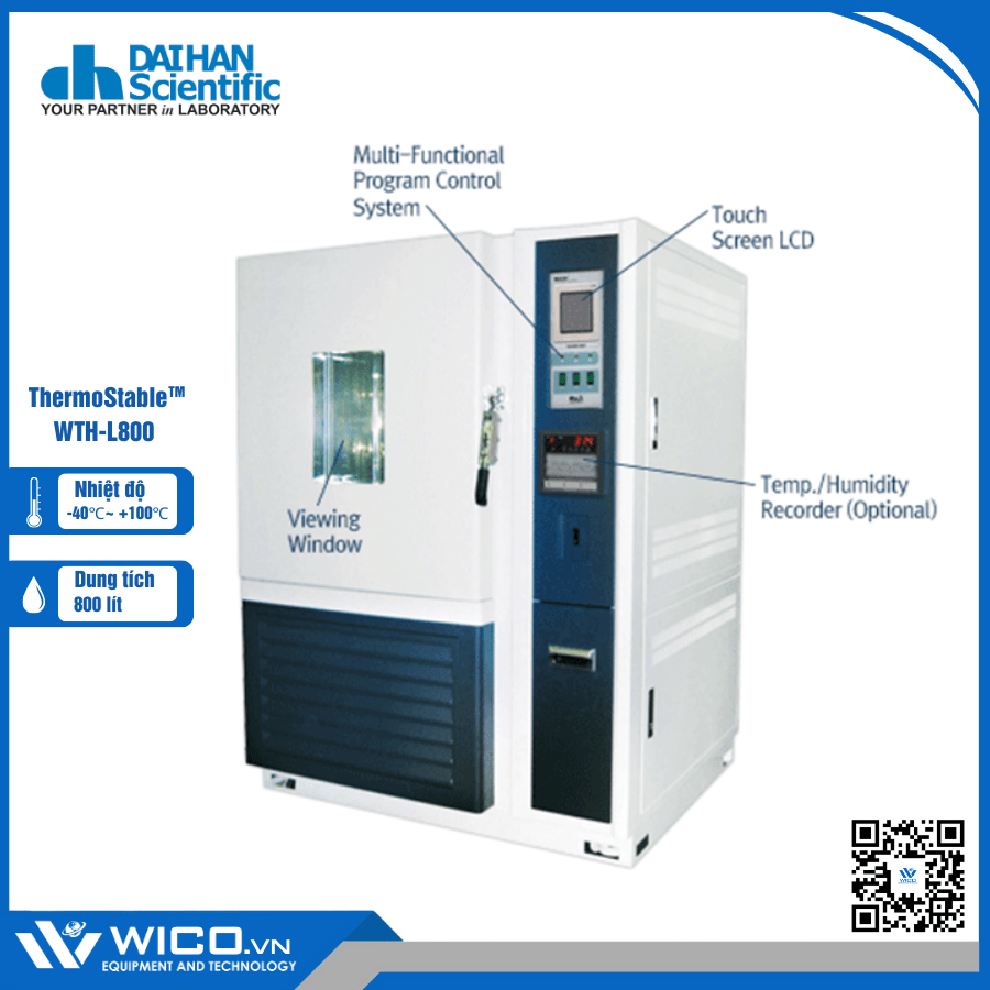 Tủ Vi Khí Hậu Âm 40 độ Daihan Hàn Quốc WTH-L800