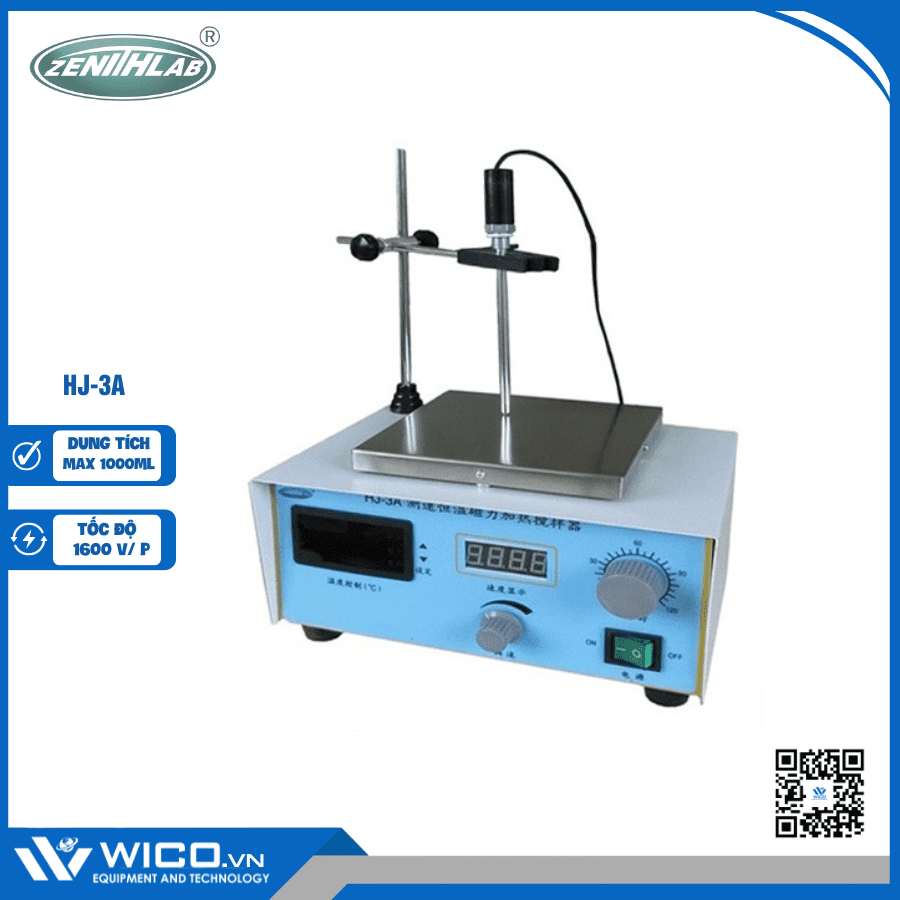 Máy Khuấy Từ Gia Nhiệt Zenith Lab HJ-3A